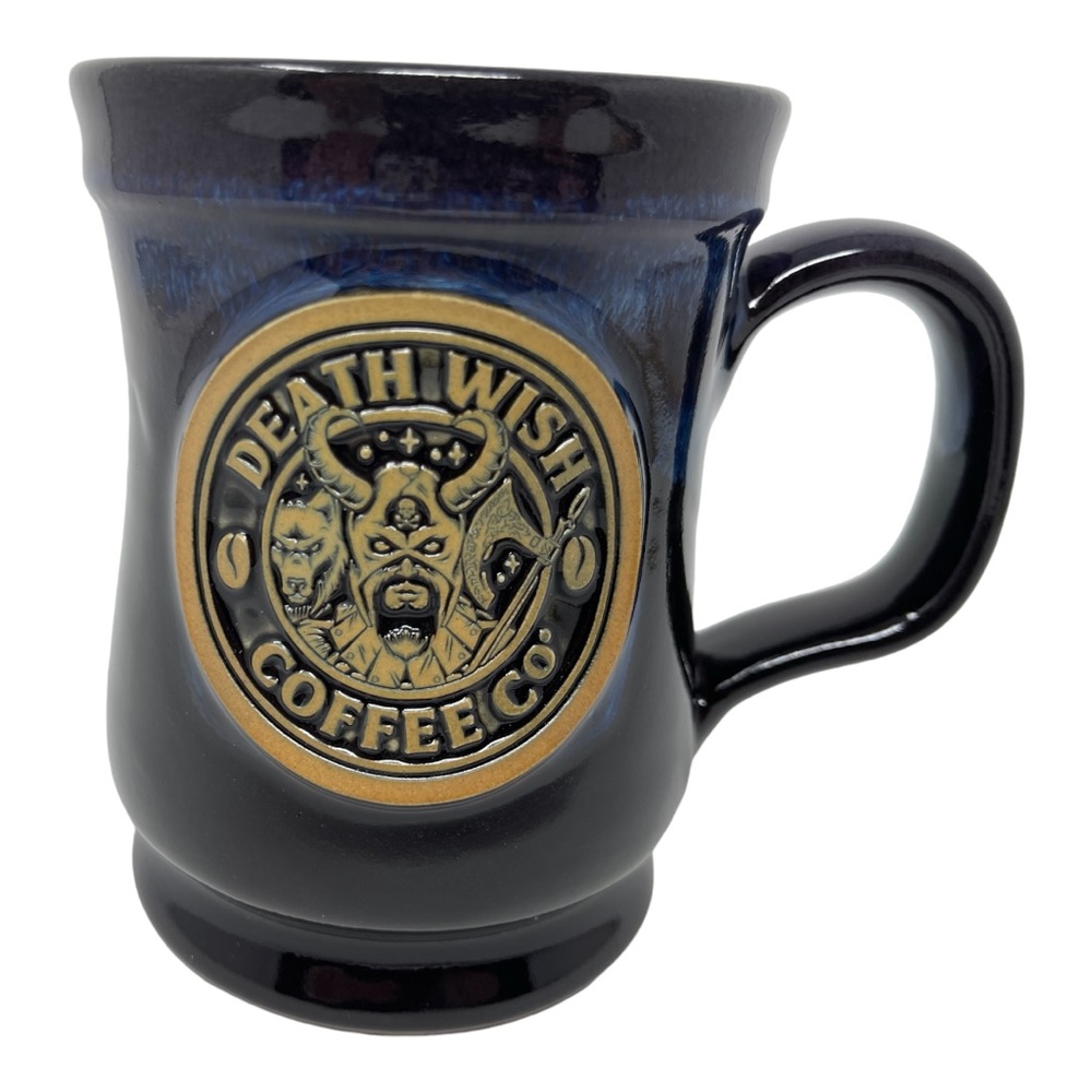 3184/3500 Death Wish Coffee Loki April Fools Mug Beautiful Shades Of BLUE LE